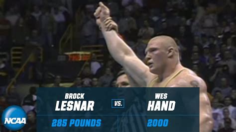 brock lesnar college wrestling|WWE star Brock Lesnars 2OT NCAA title win in 2000